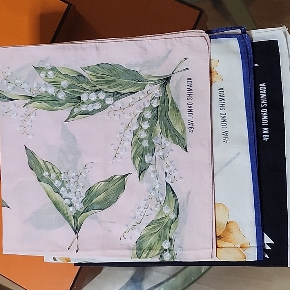 49 AV JUNKO SHIMADA 2pcs handkerchief Cotton Japanese Brandnew